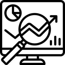 NIR & FLUO Data management on a computer icon